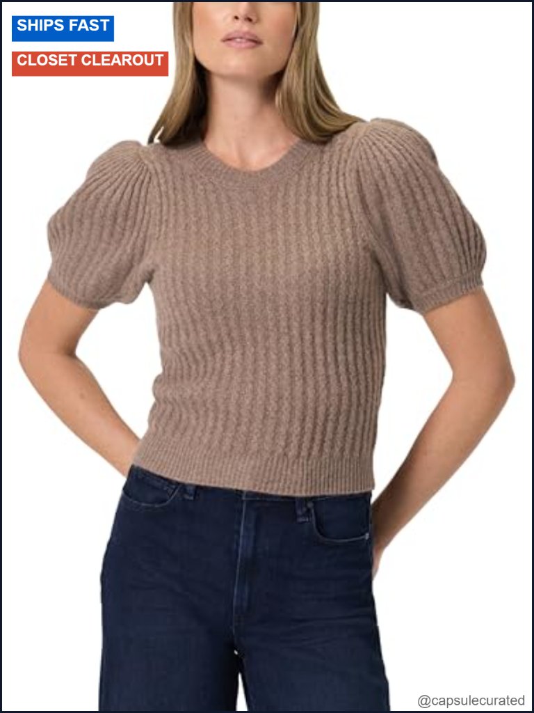100% Cashmere Crew Neck Short Sleeve Solid T-Shirt